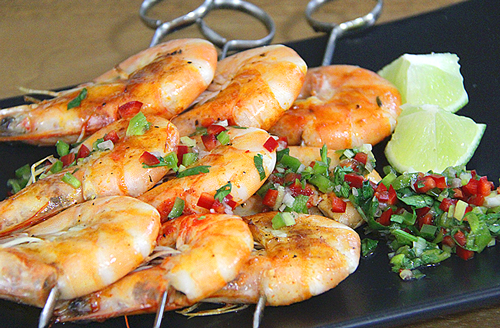 Shrimp on the Grill with Shallot Chili Salsa | be mindful. be human.